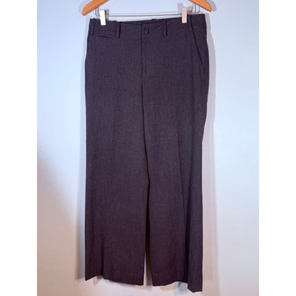 Lauren Ralph Lauren Sanderson Wide Leg Trouser Size 6 Charcoal Gray Career
